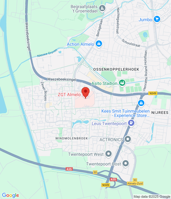 Google maps afbeelding voor Huisartsenspoedpost Almelo